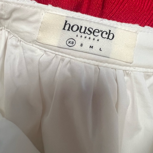 House of cb - Francine White Broderie Anglais Midi Skirt - XS - Picture 5 of 5